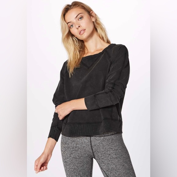 Lululemon Loop Back Crew NWOT Black size 12 - Picture 12 of 14